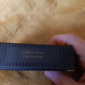 Avon Golden Weave Clip Earrings